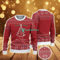Ugly Christmas Sweater With Snowflake Pattern Featuring Nurse Christmas Tree