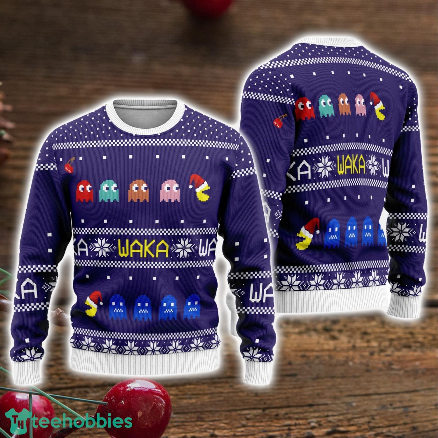 Ugly Sweater Waka Waka Waka Christmas Gift Video Game Ugly Christmas Sweater Holiday Gift
