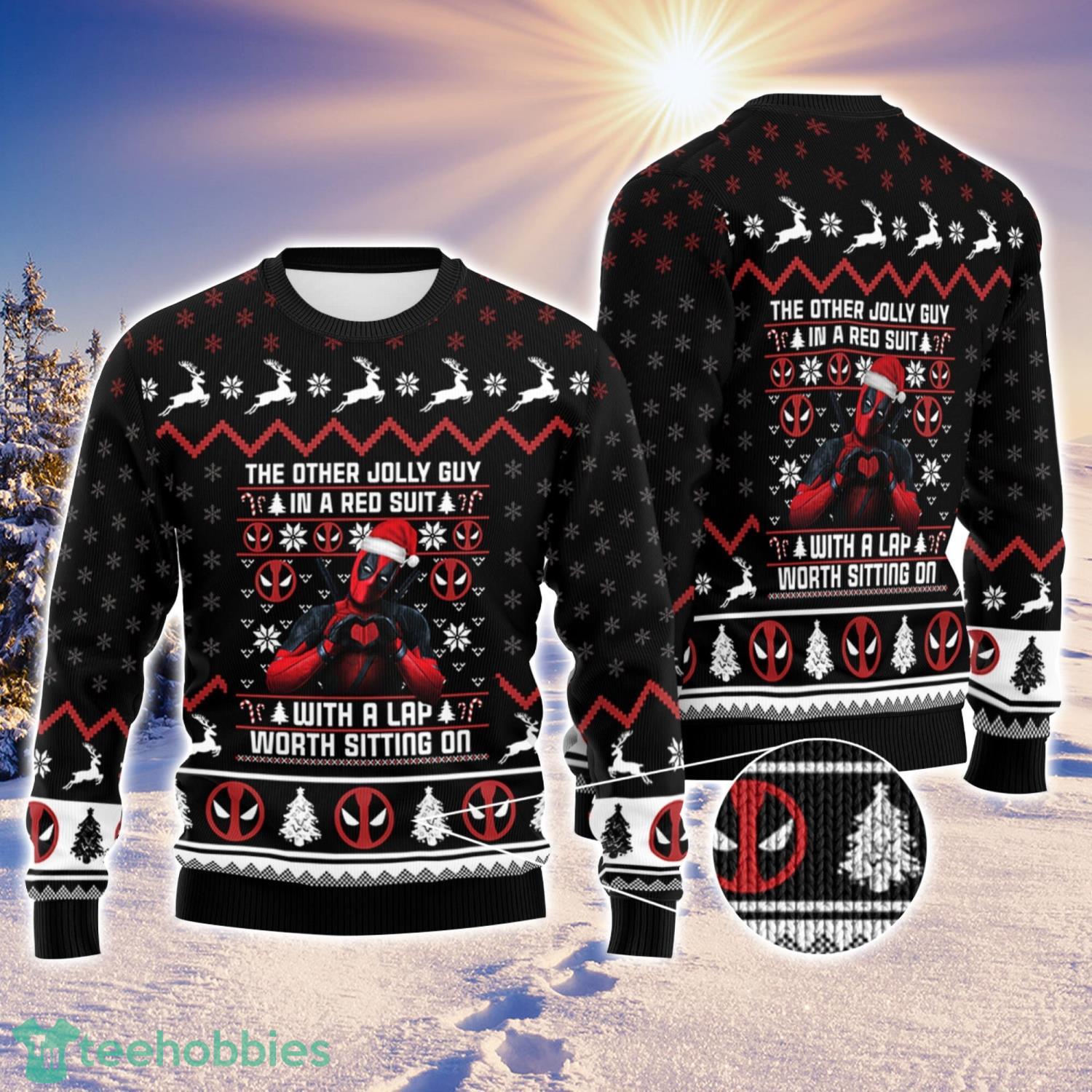 Ugly Wool Christmas Sweatshirt Deadpool Ugly Christmas Sweater Superhero Ugly Christmas Sweater Holiday Gift
