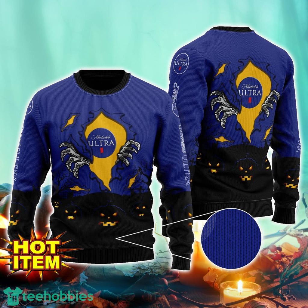 Ultra Scary Night Halloween Hand Pull Out Halloween 3D Sweater For Men and Women