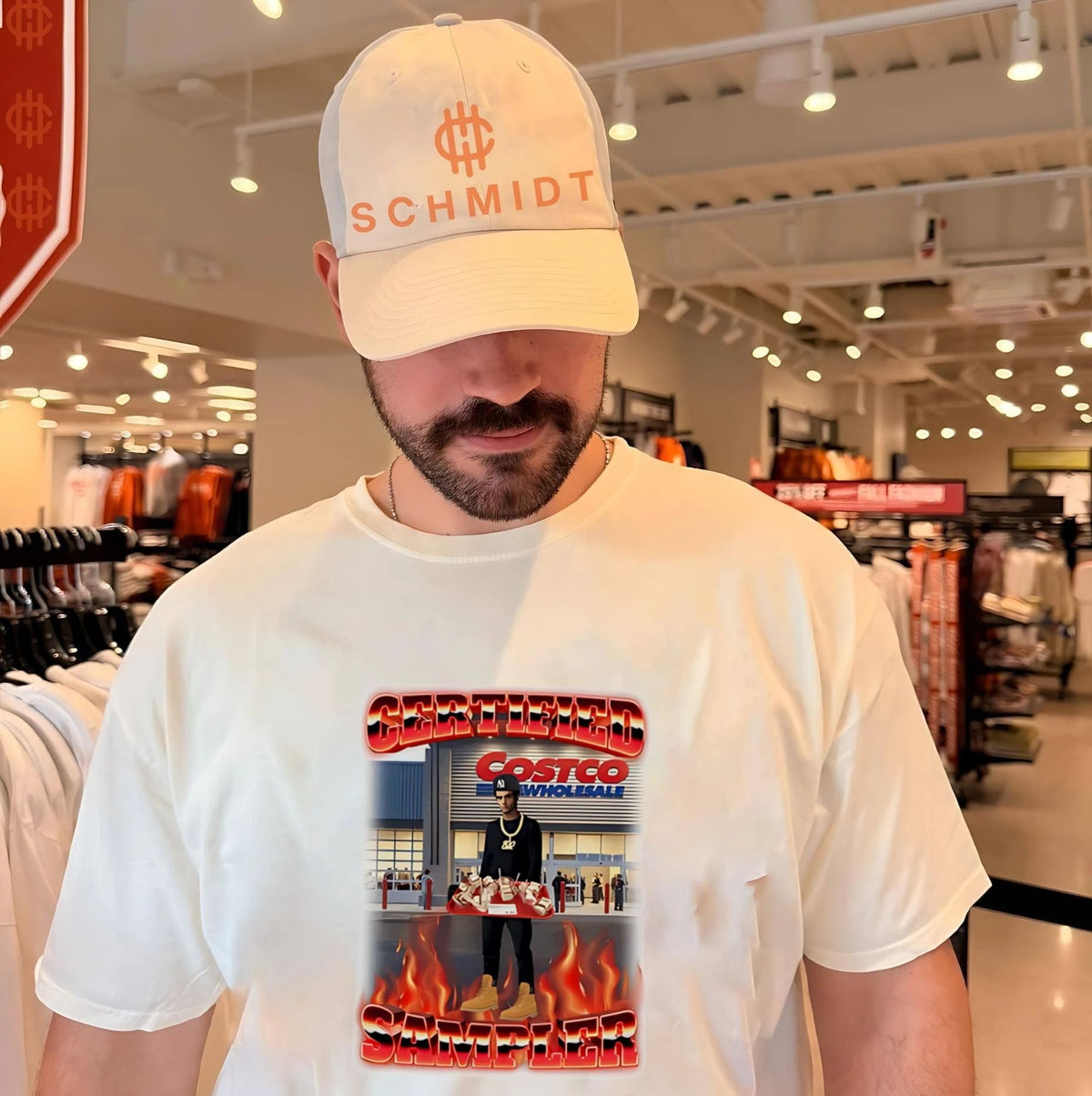 Certified sampler Costco funny graphic shirt