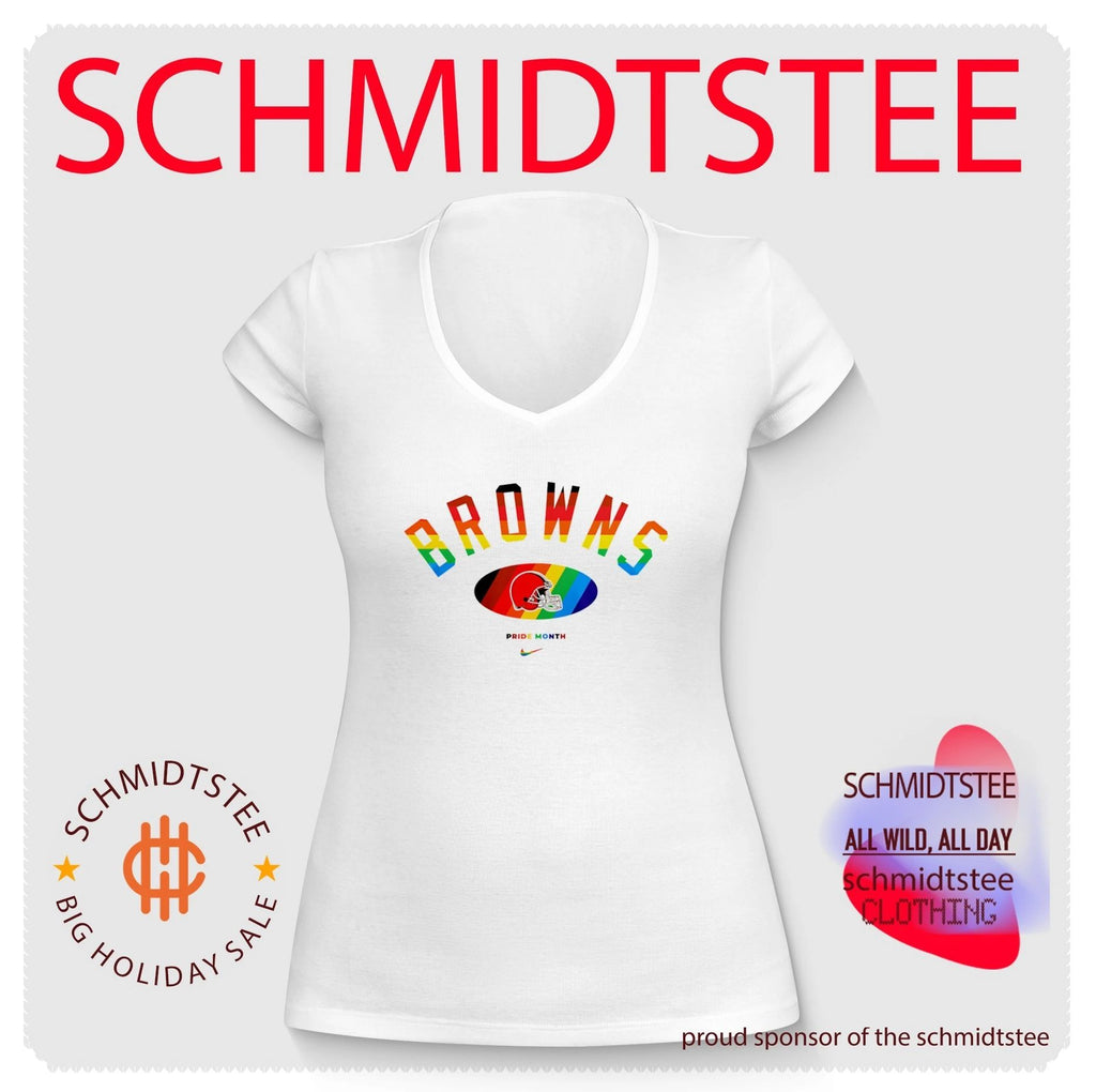 Cleveland Browns Pride Month Rainbow logo shirt