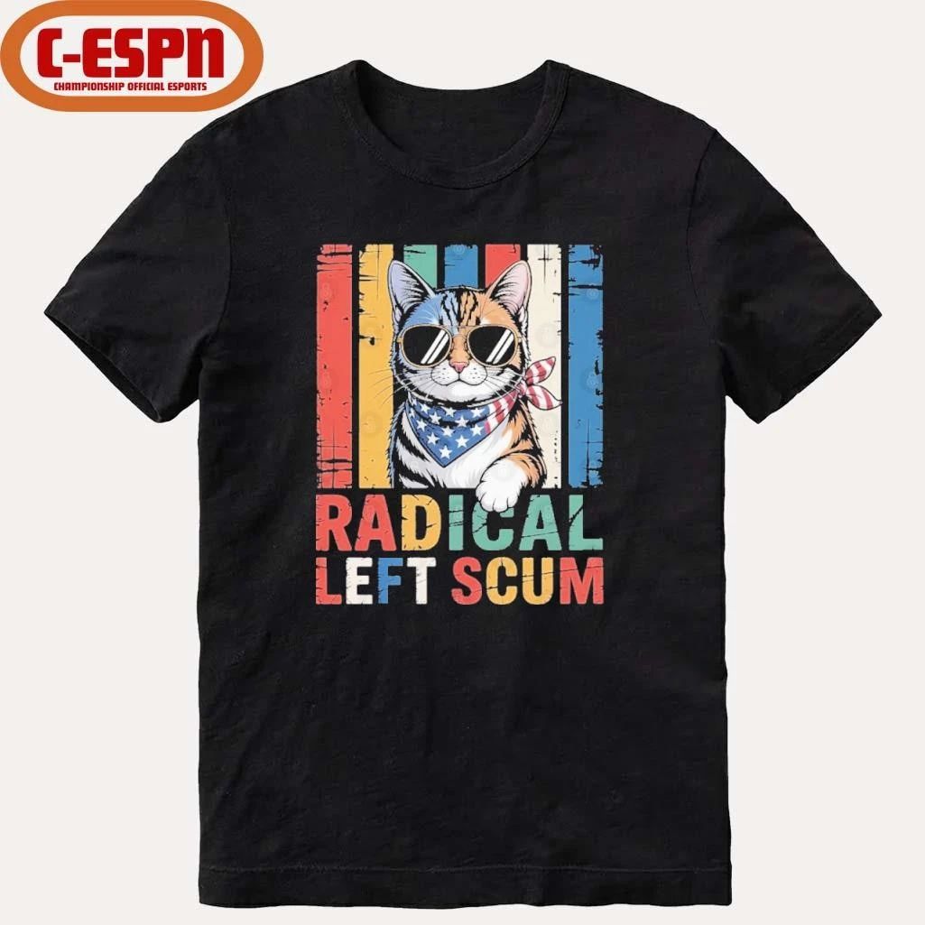 Cat Radical Left Scum Vintage T-Shirt