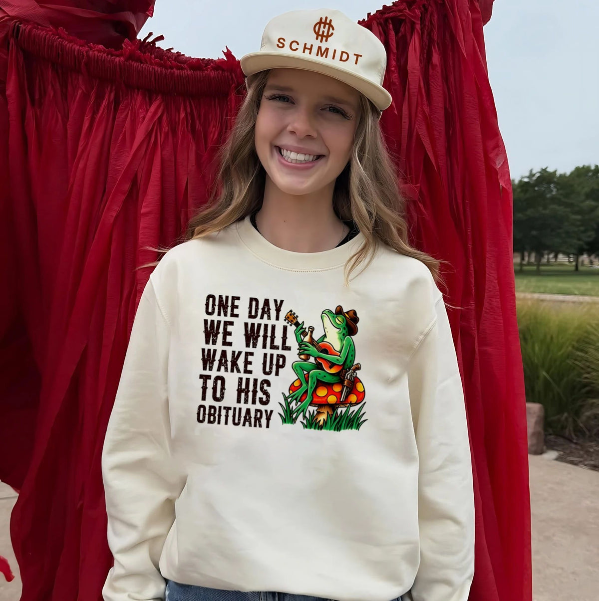 One day we will wake up to his obituary cartoon frog shirt