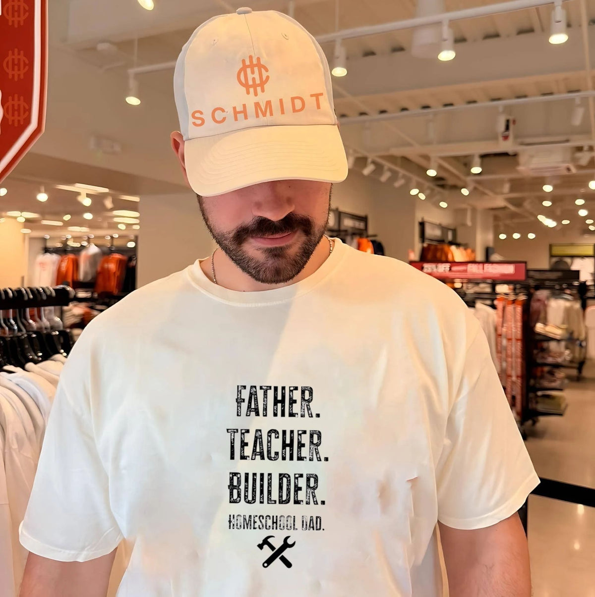Father Teacher Builder Homeschool Dad shirt