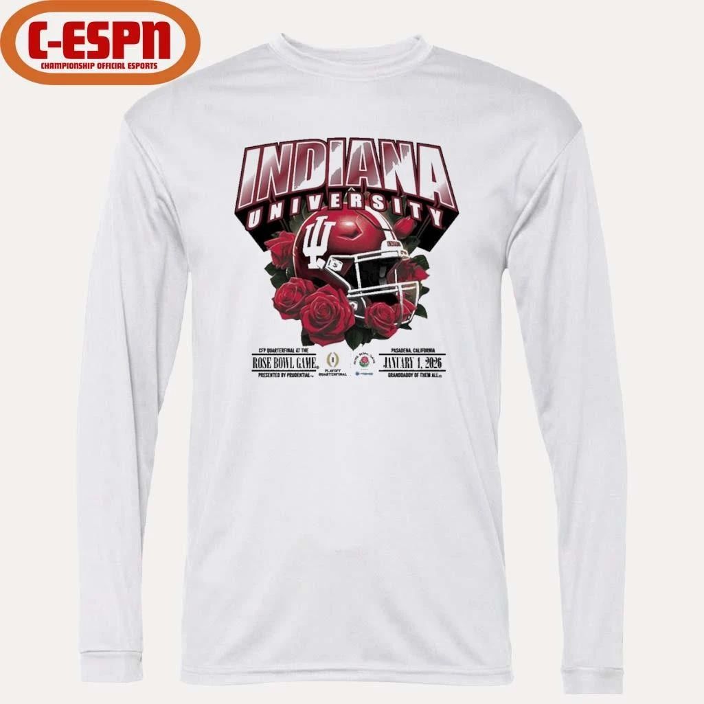 Indiana University football 2026 Rose Bowl Game Helmet Shirt