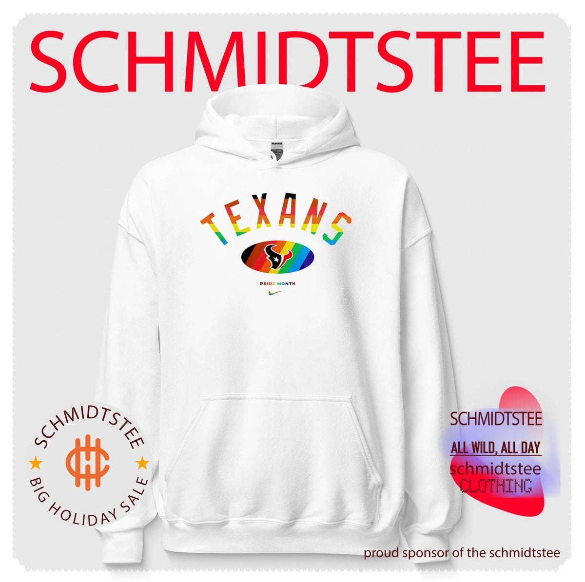 Houston Texans Pride Month Rainbow logo shirt