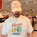 Just a patriotic goose graphic shirt
