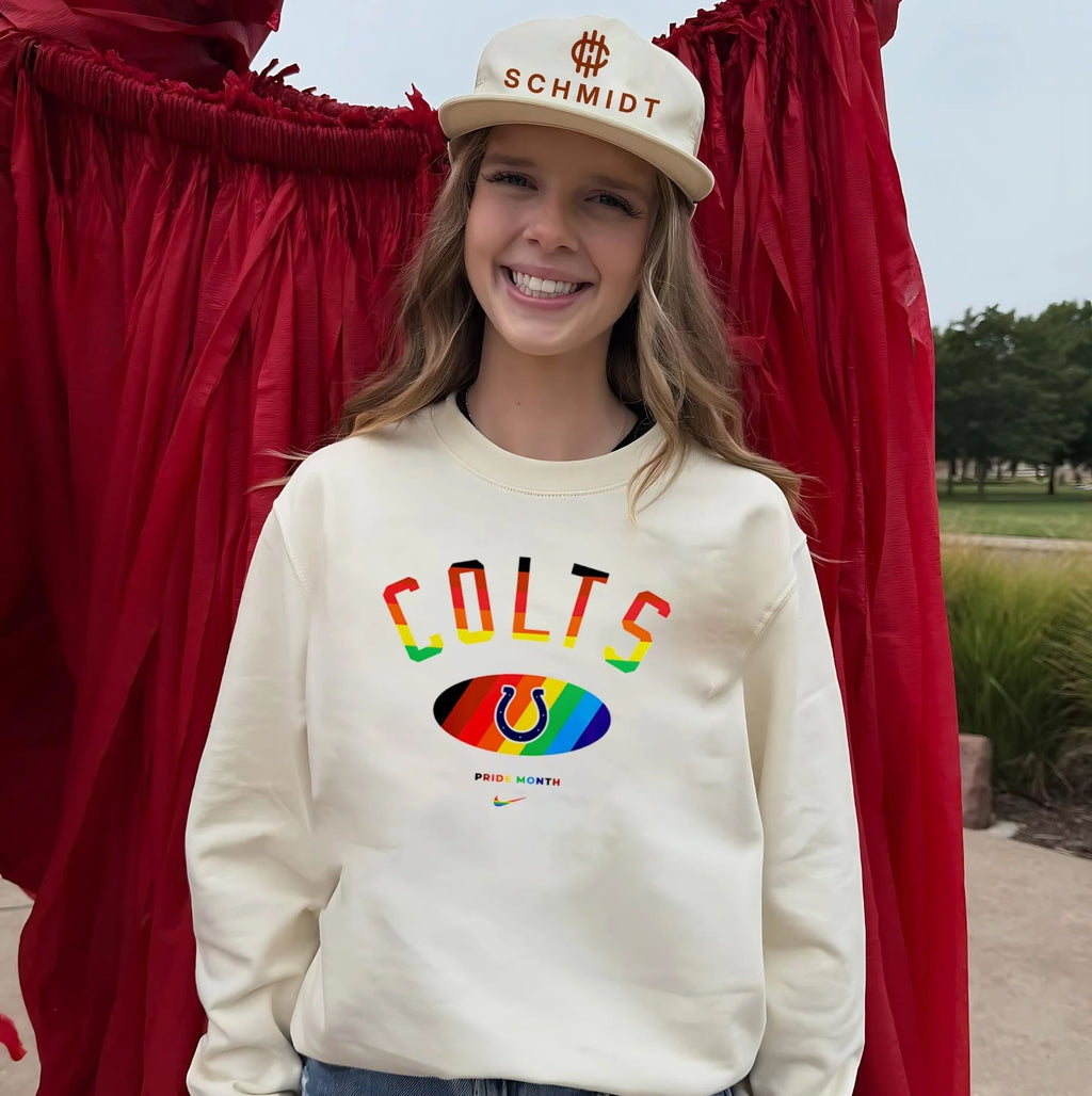 Indianapolis Colts Pride Month Rainbow logo shirt