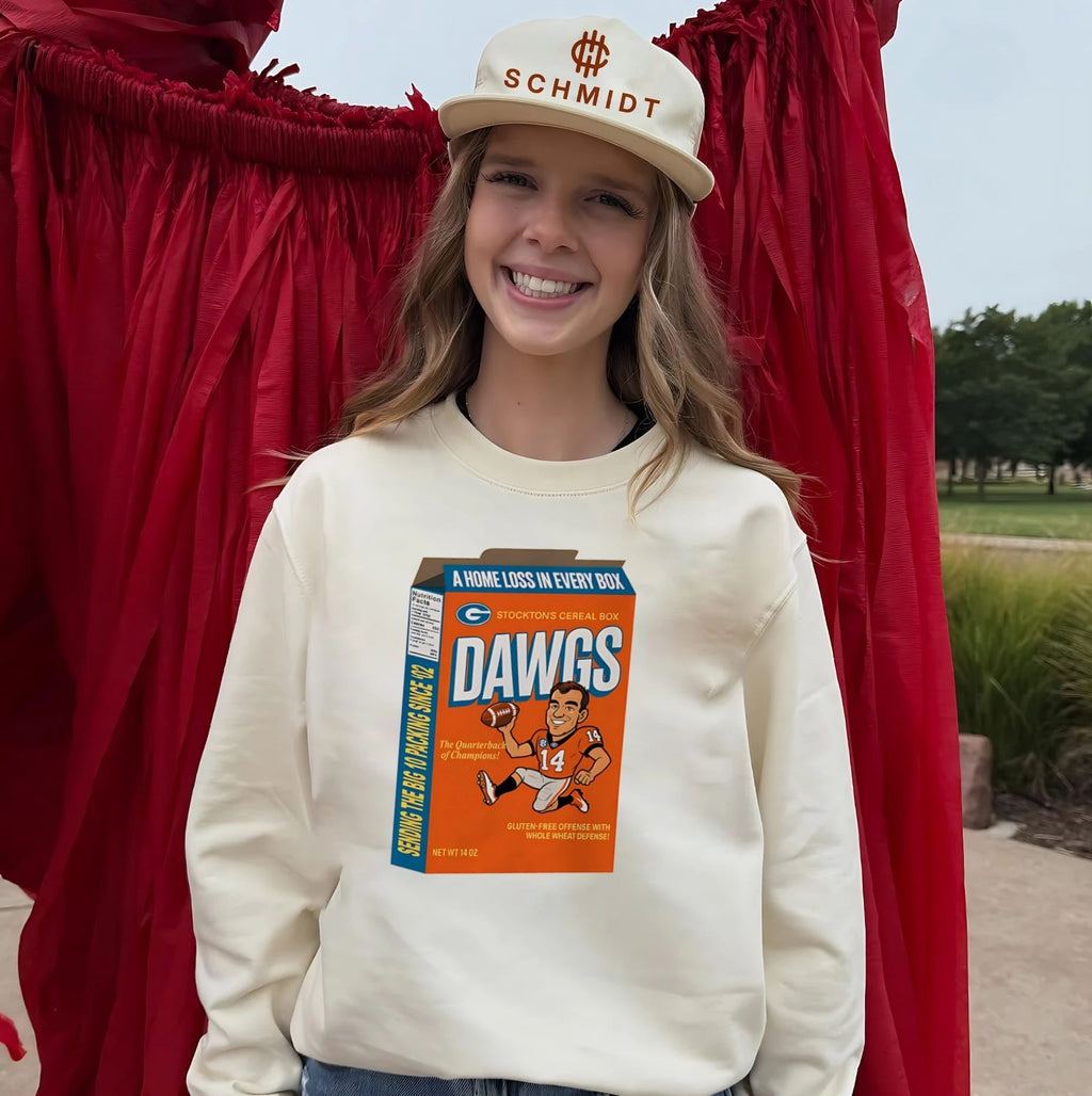 Georgia Bulldogs Stocktons Cereal Box Dawgs illustrated shirt