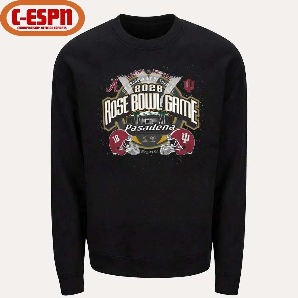 Indiana vs Alabama Football 2026 Rose Bowl Head to Head stadium shirt