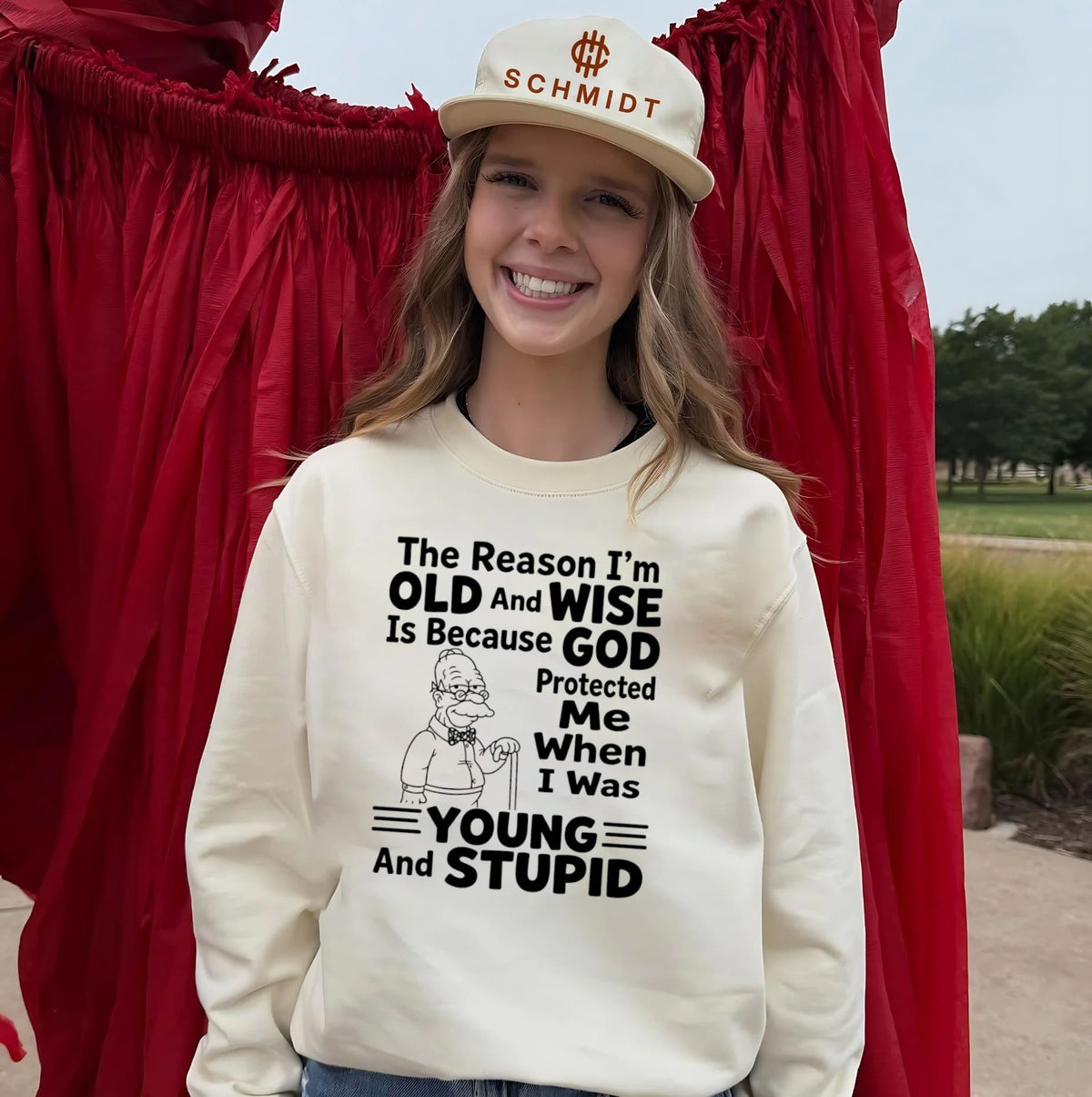 The reason I’m old and wise is because God protected me Simpson shirt