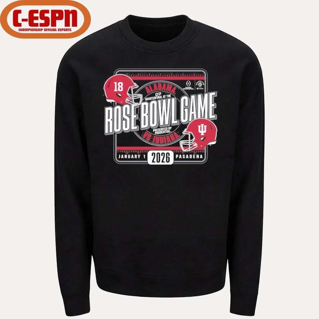 Alabama Vs Indiana Football 2026 Rose Bowl Game Head to Head T-Shirt