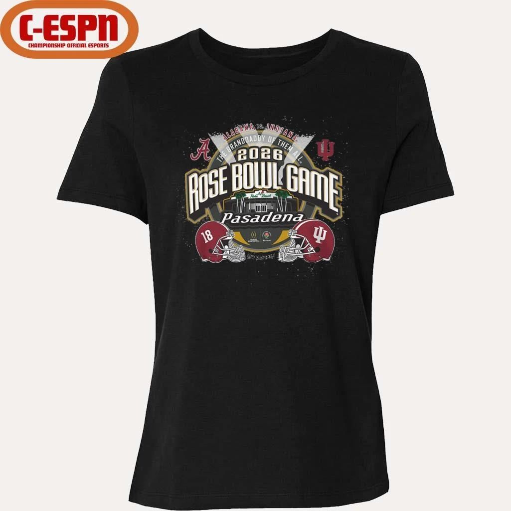 Indiana vs Alabama Football 2026 Rose Bowl Head to Head stadium shirt