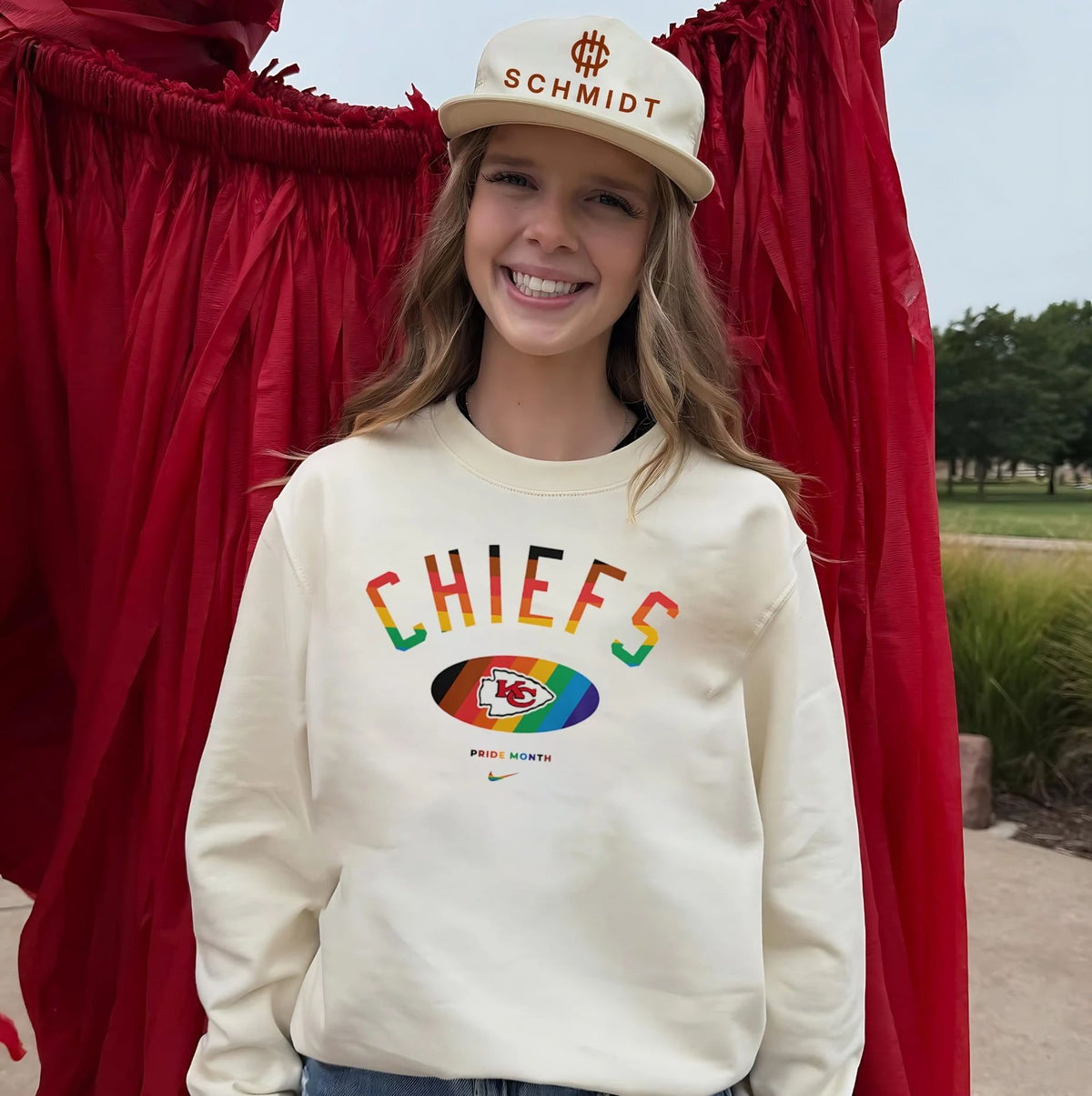 Kansas City Chiefs Pride Month Rainbow logo shirt