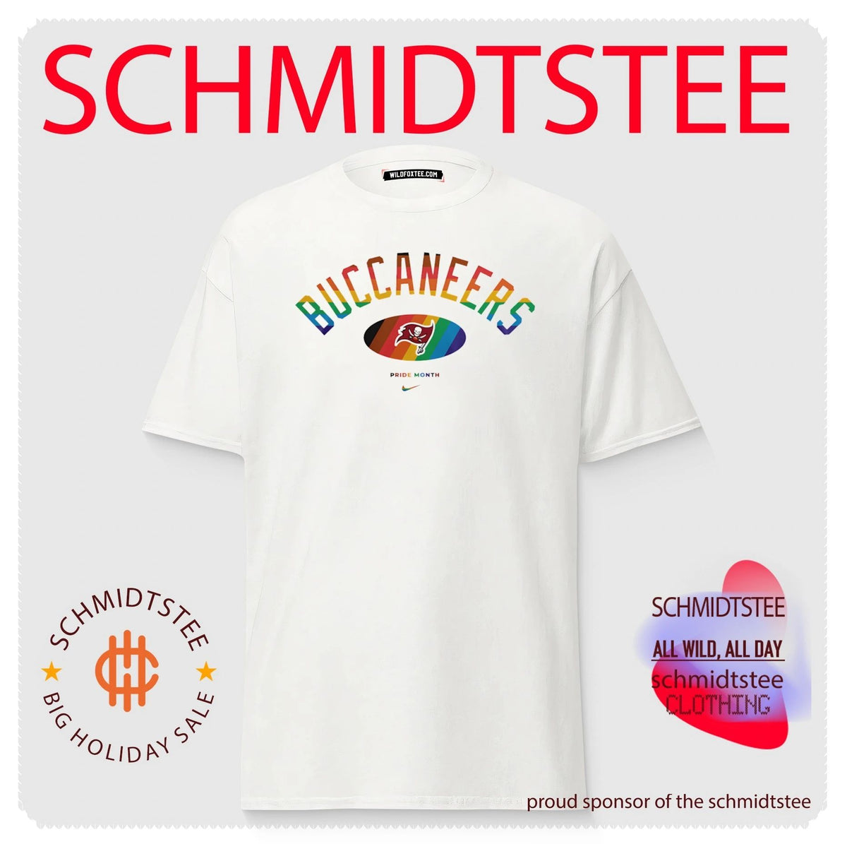 Tampa Bay Buccaneers Pride Month Rainbow logo shirt