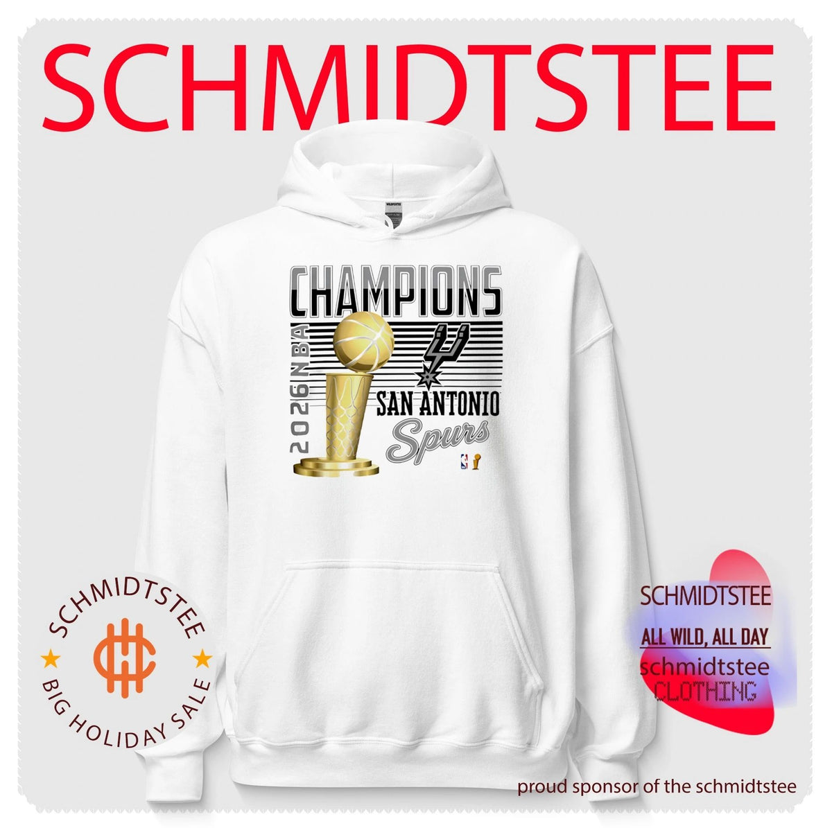 San Antonio Spurs NBA Champions 2026 trophy classic shirt