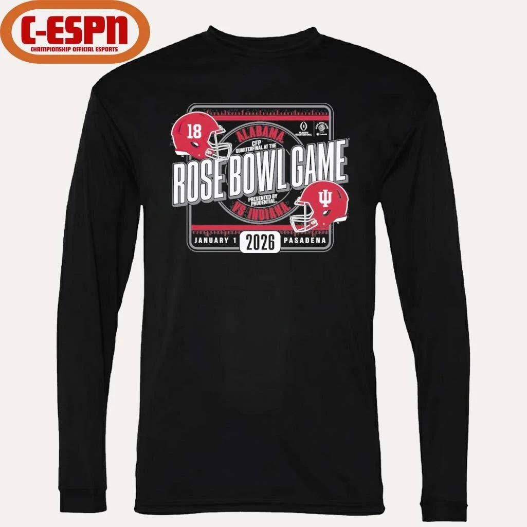 Alabama Vs Indiana Football 2026 Rose Bowl Game Head to Head T-Shirt