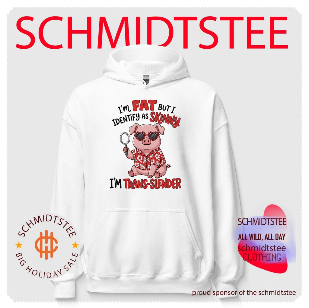 I’m fat but I identify as skinny I’m trans slender Pig cartoon shirt