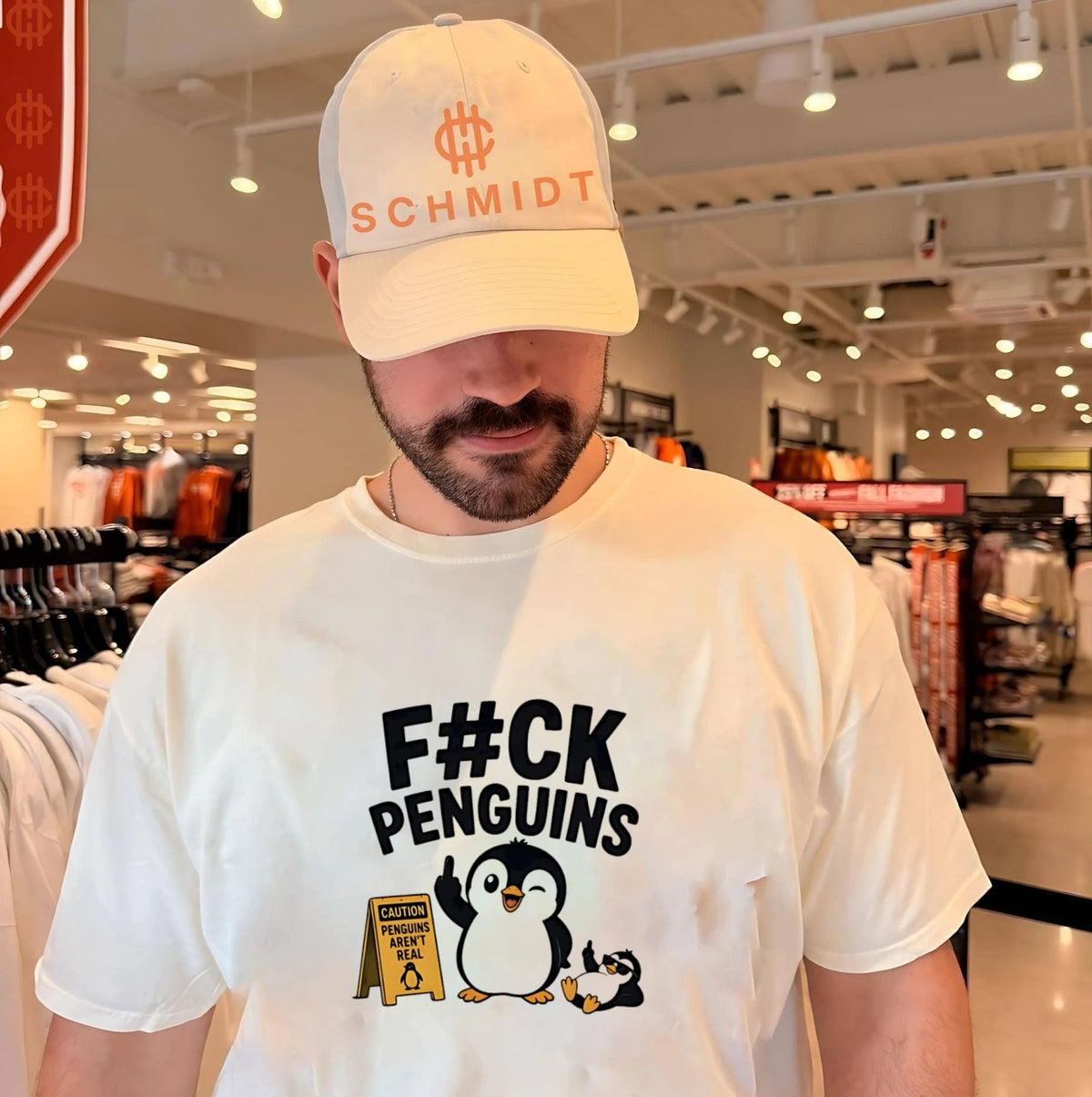 Fuck penguins caution penguin’s aren’t real cartoon penguin shirt