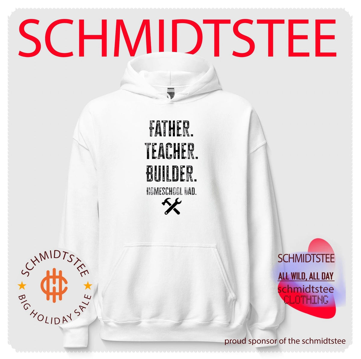Father Teacher Builder Homeschool Dad shirt