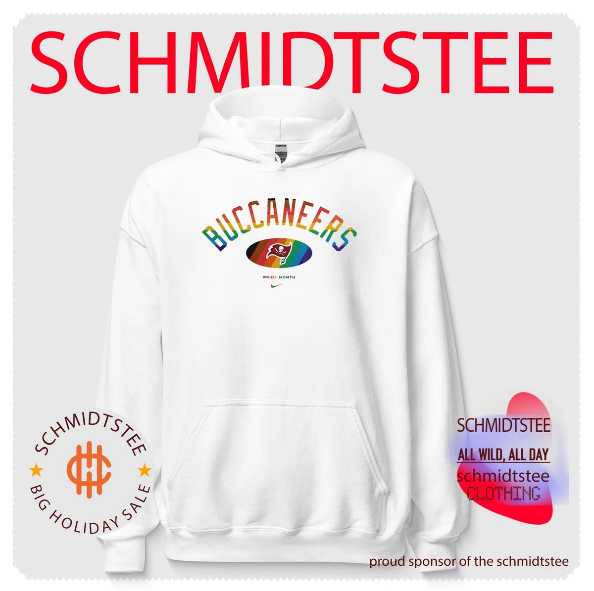 Tampa Bay Buccaneers Pride Month Rainbow logo shirt