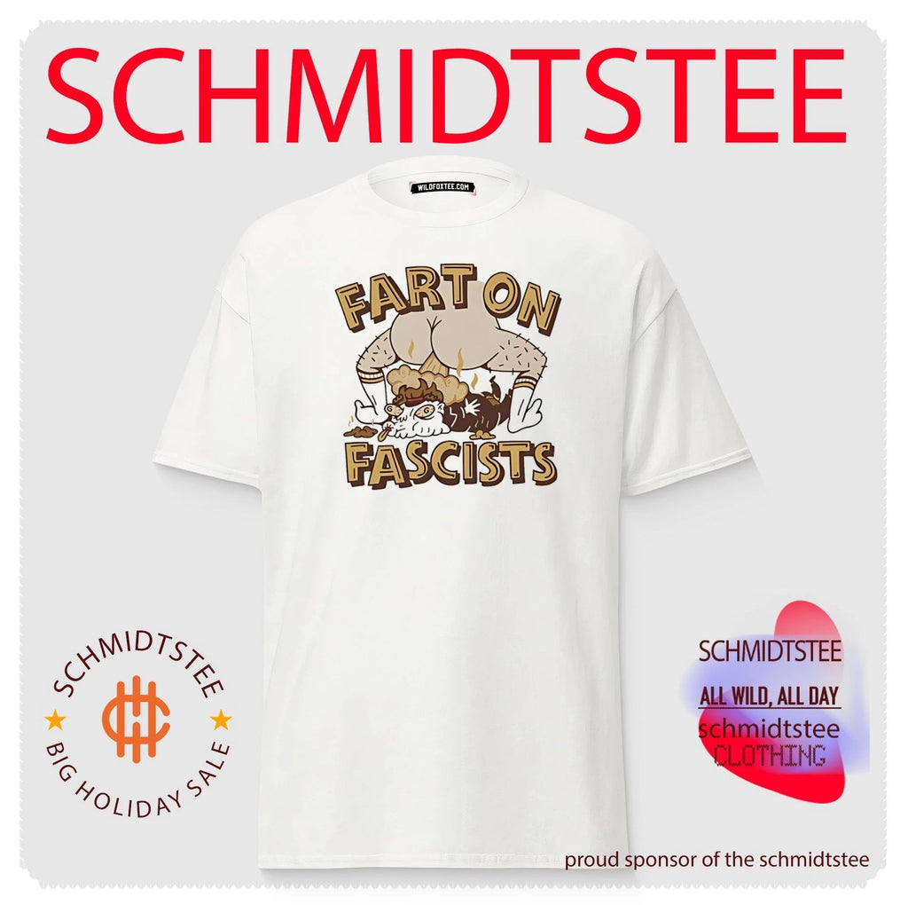 Fart on fascists funny illustration shirt