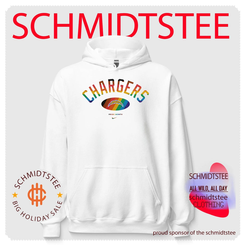 Los Angeles Chargers Pride Month Rainbow logo shirt