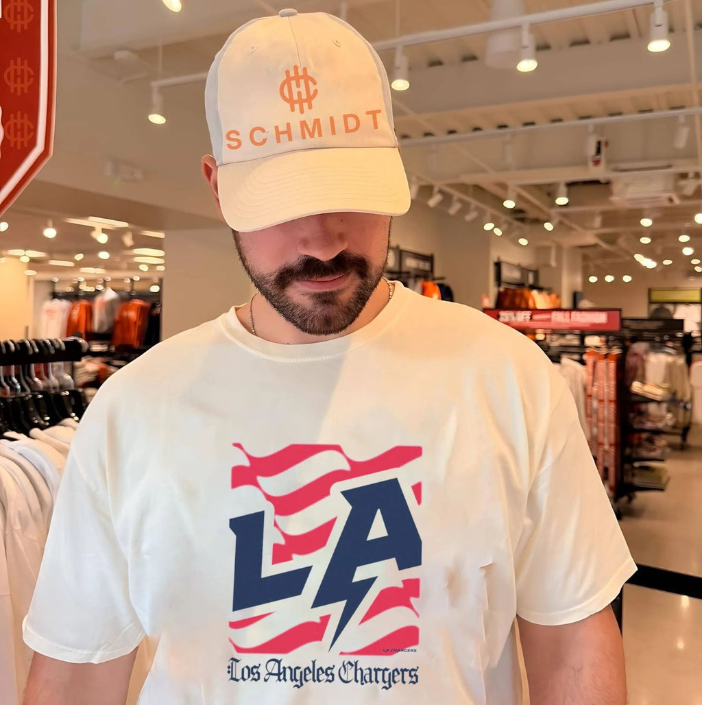 Los Angeles Chargers American 250th Flag Heritage Wordmark shirt