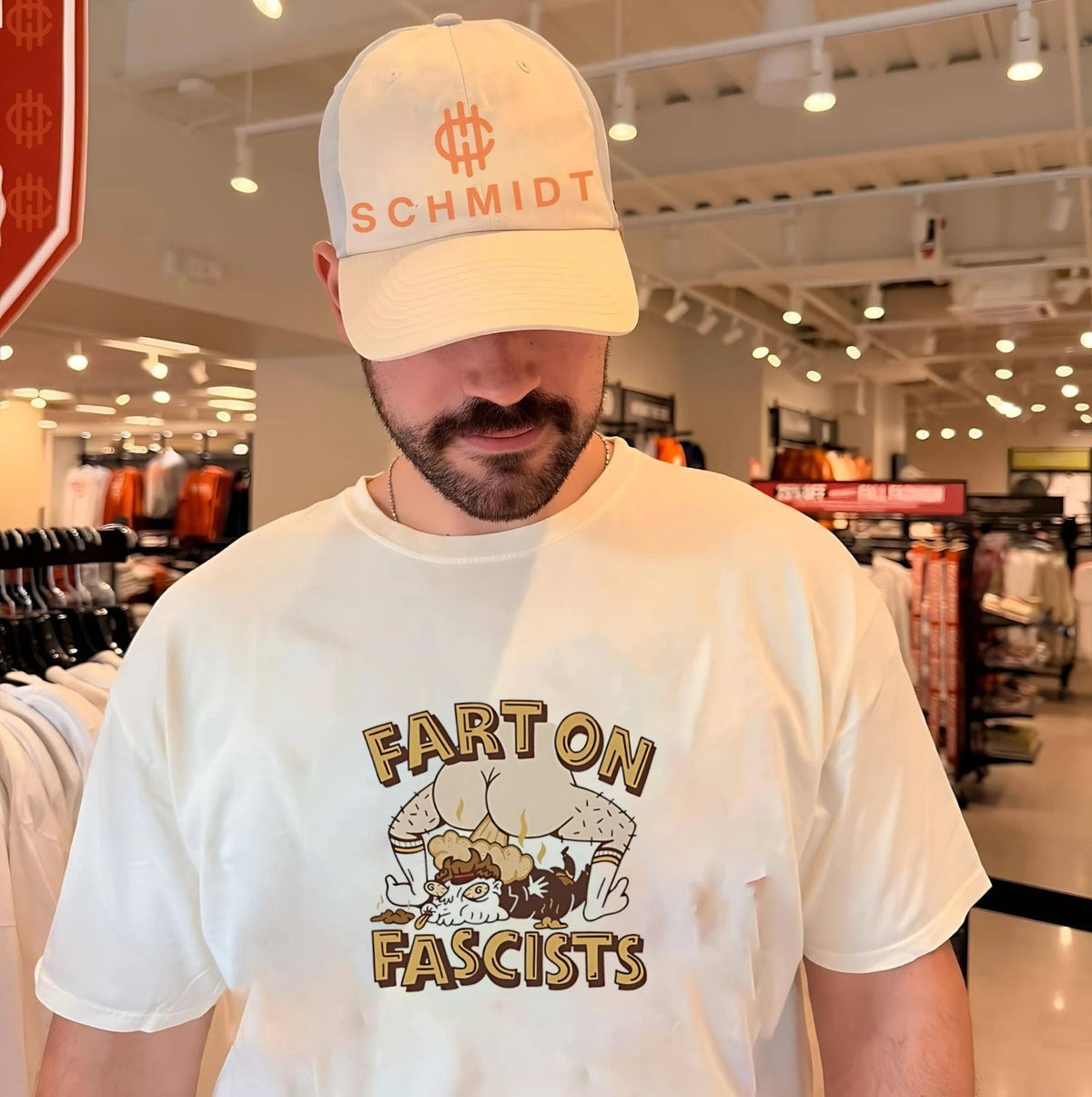 Fart on fascists funny illustration shirt