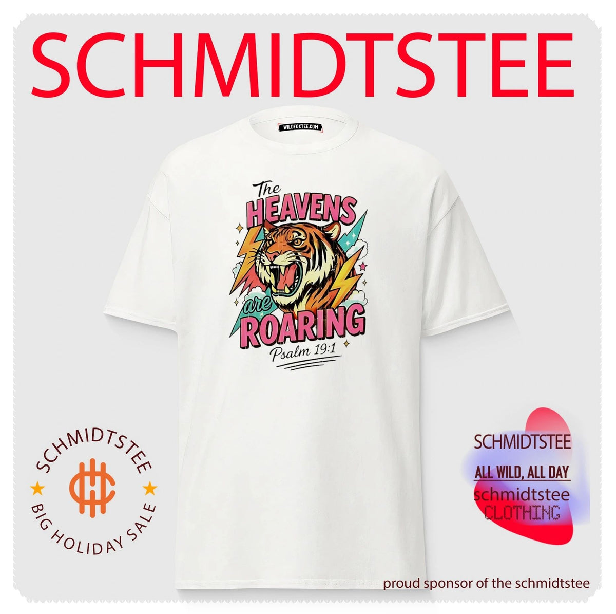 The heavens are roaring cartoon tiger shirt