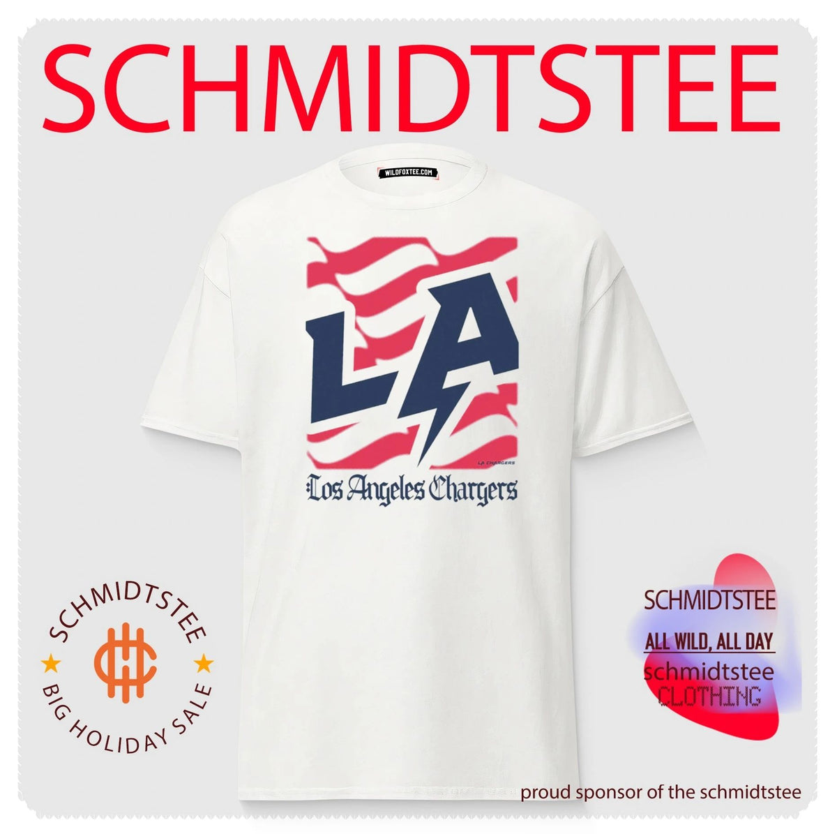 Los Angeles Chargers American 250th Flag Heritage Wordmark shirt