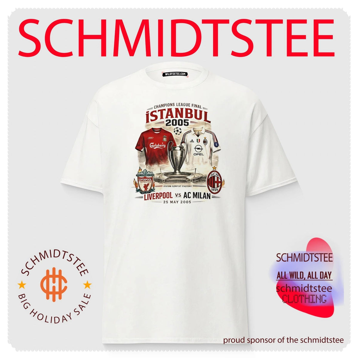 Champions League Final Istanbul 2005 Liverpool vs AC Milan vintage shirt