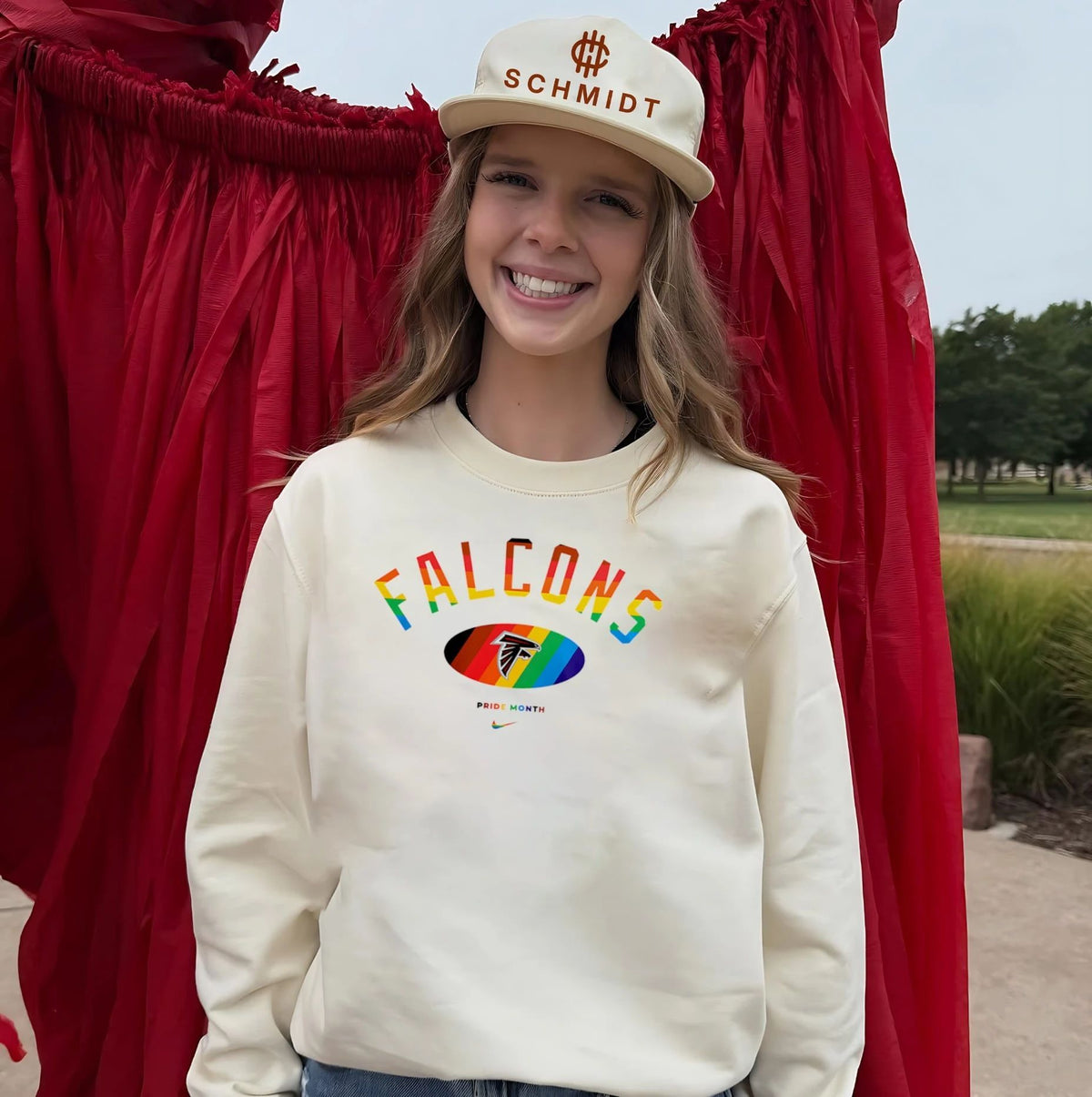 Atlanta Falcons Pride Month Rainbow logo shirt