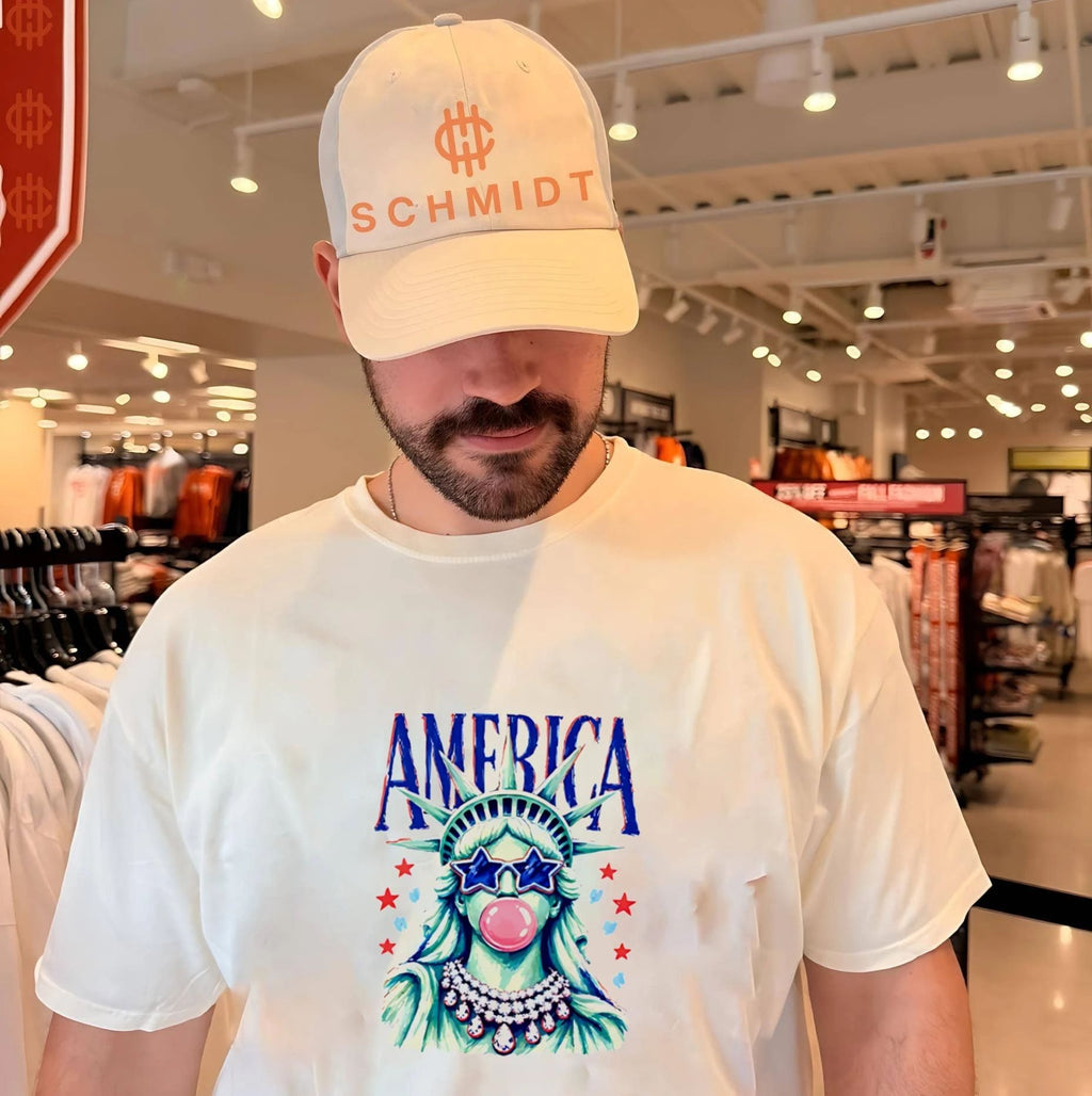 America Statue Of Liberty Blowing Bubble Gum 4th Of July Shirt