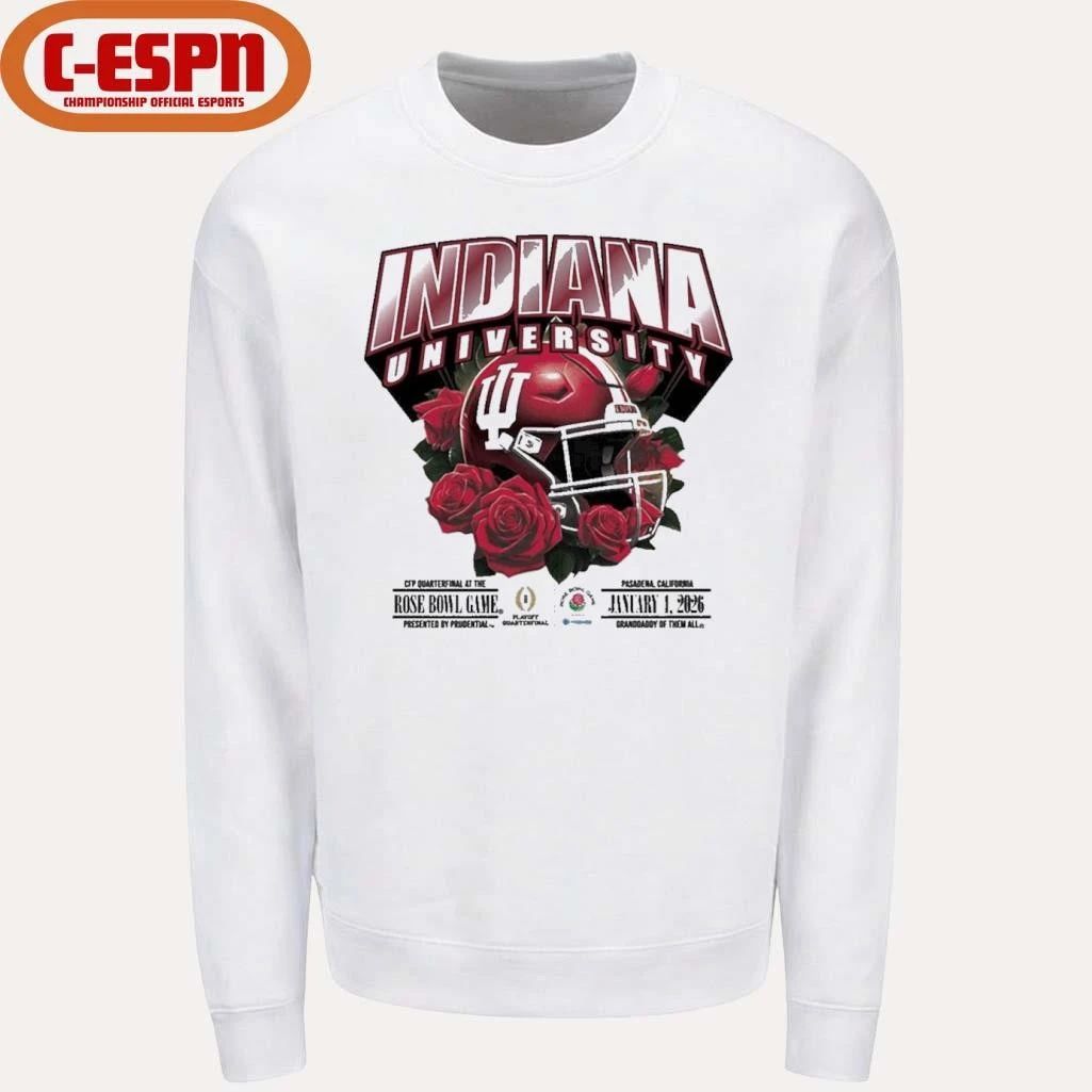 Indiana University football 2026 Rose Bowl Game Helmet Shirt