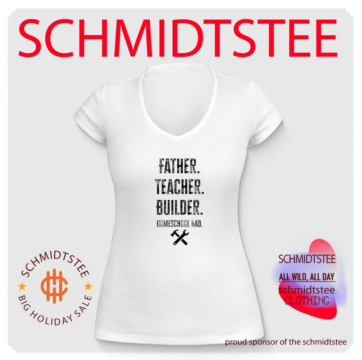 Father Teacher Builder Homeschool Dad shirt