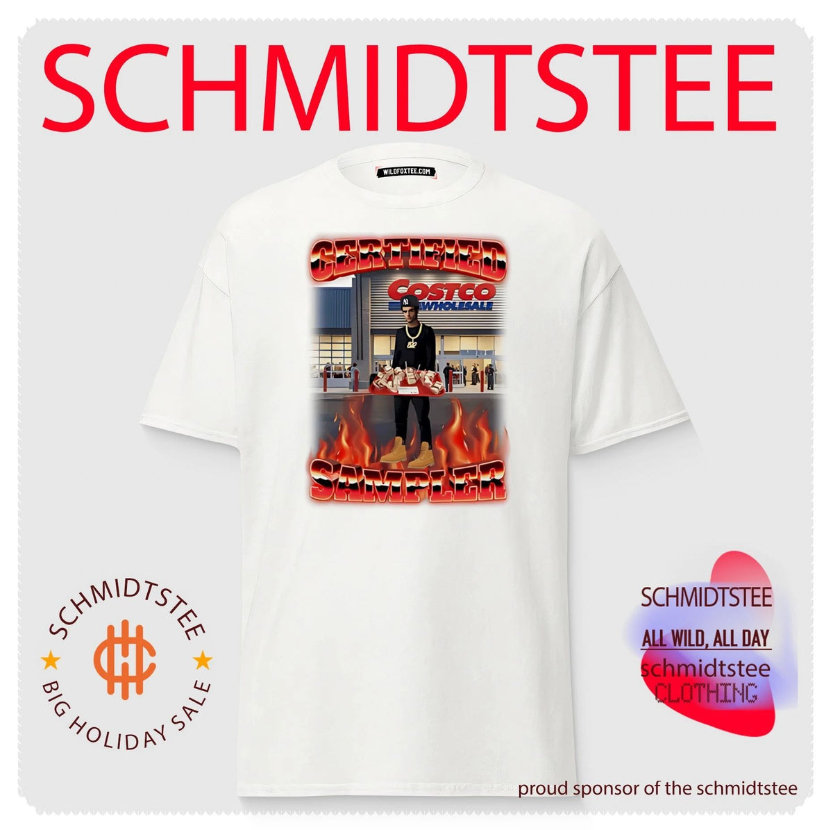 Certified sampler Costco funny graphic shirt