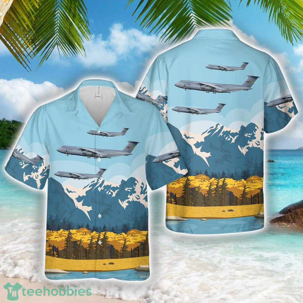 US Air Force C-5B Galaxy 60th Air Mobility Wing, 349th Air Mobility Wing, 60th Aircraft Maintenance Squadron, 05-0002 – Travis AFB, CA Hawaiian Shirt Beach Shirt