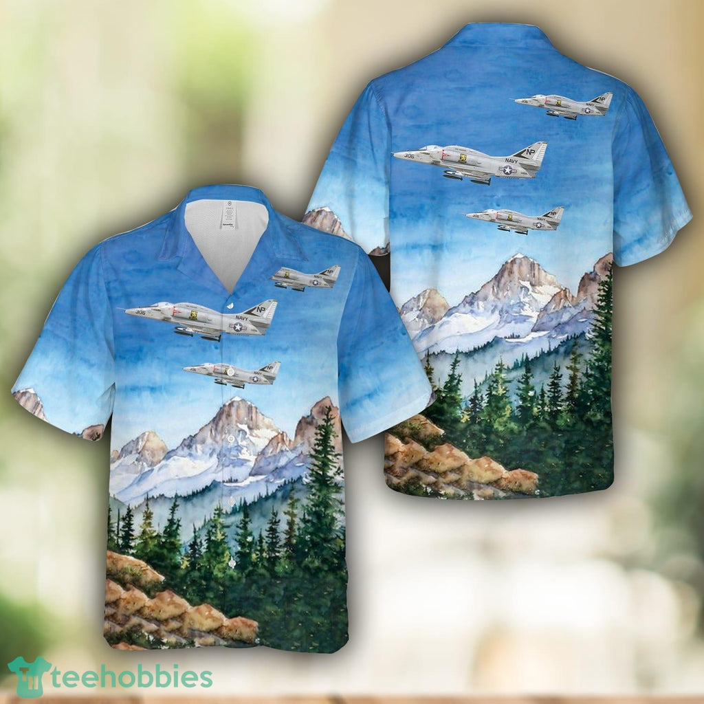 US Navy A-4F Skyhawk VA-212 Rampant Raiders, NP306 155019. CVW-21, USS Hancock CV-19 – 1970 Hawaiian Shirt Beach Shirt