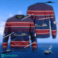 US Navy USS Hershel Woody Williams ESB-4 Knitted Xmas Sweater Gift Veteran