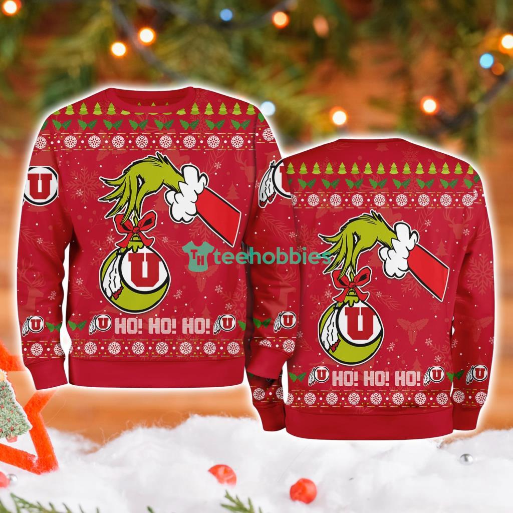 Utah Red Rocks Ncaa Grinch Hand Ugly Christmas Sweater 3D