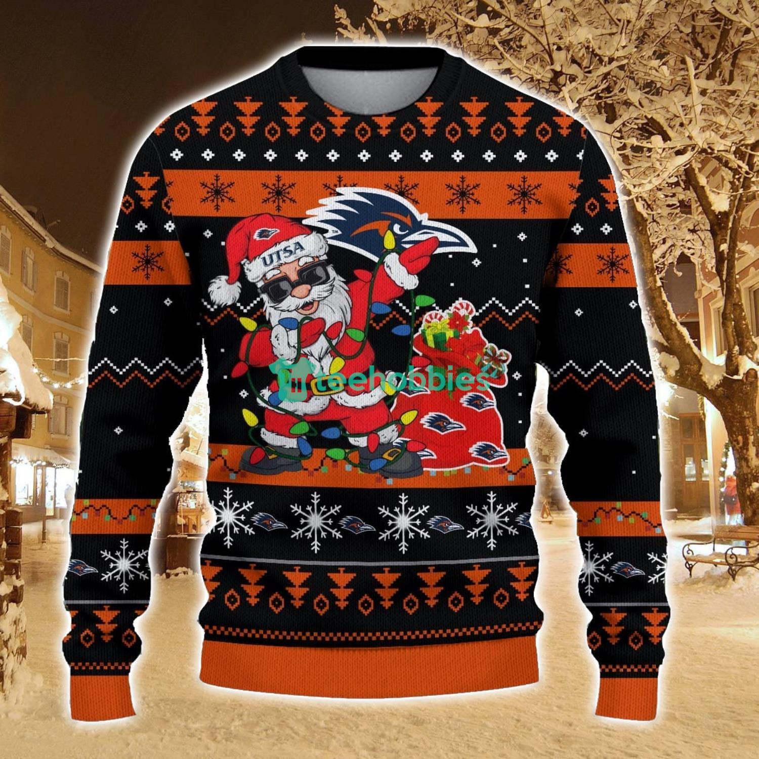 UTSA Roadrunners Santa Claus Ugly Christmas Sweater All Printed Sweater For Fans Gift Ideas