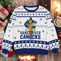 Vancouver Canucks NHL Grinch Ugly Christmas Sweater Team Holiday Christmas Gift