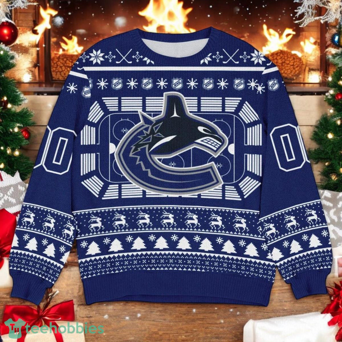Vancouver Canucks NHL Ugly Christmas Sweater Team Holiday Christmas Gift