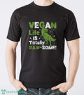 Vegan Life is Totally Raw-Some Shirt, Vegetarian Dinosaur T-Shirt