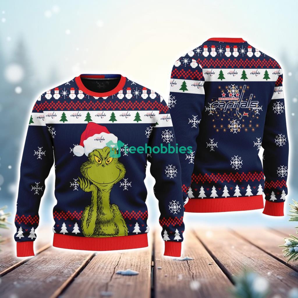 Washington Capitals The Grinch Funny Merry Christmas Uglly Sweater 3D New Trend