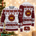 Washington Football Team Logo Ugly Christmas Sweater 3D Printed Unisex Sweater For Men And Women