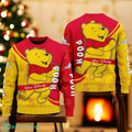 Winnie Pooh Yellow Red Ugly Christmas Sweater Winnie Pooh Xmas Holiday Gift