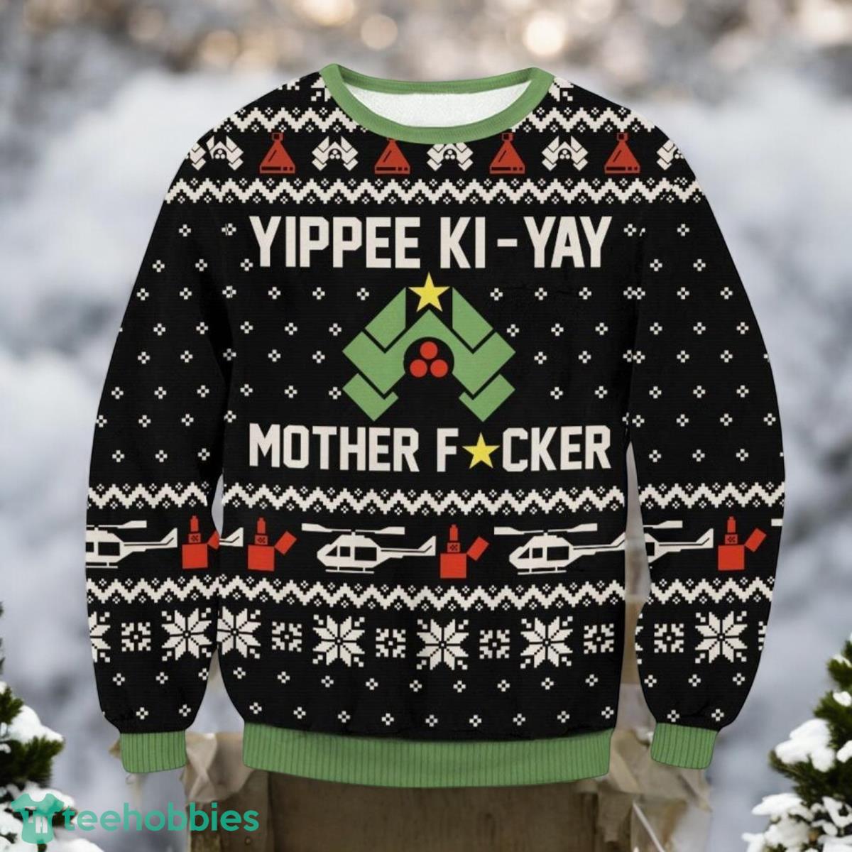 Yippee Ki Yay Christmas 3D Ugly Sweater For Men And Women